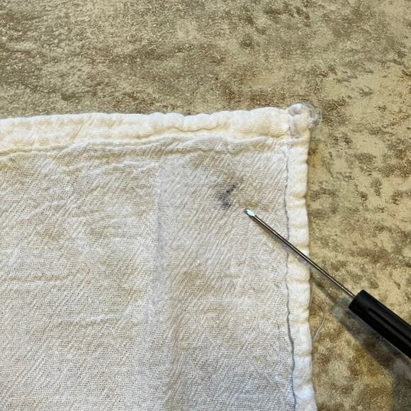 Handmade Patchwork Tea Towels Snail Pinwheel Applique Oversized Cotton Set 2 - Picture 6 of 11